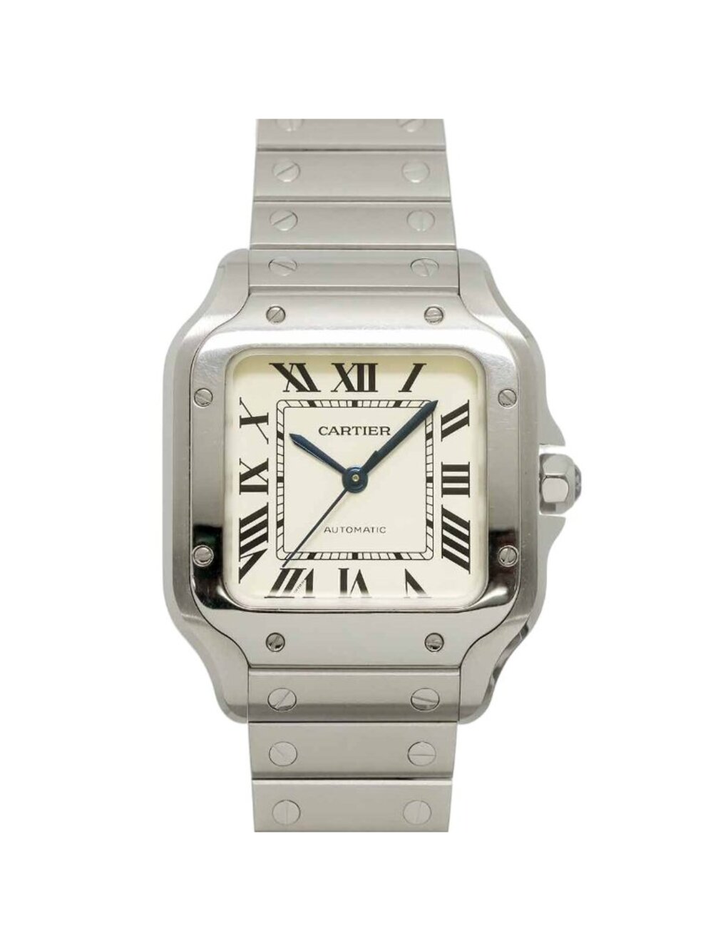 Cartier Santos de Cartier MM Watch Silver Automatic